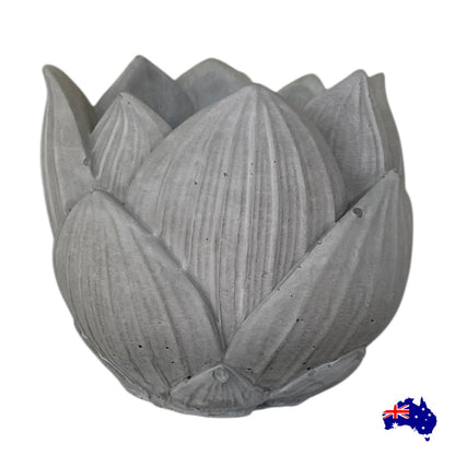 Handmade Concrete Lotus - Planter Candle Pen Holder - Australian Made - Set of 1, 2 or 3