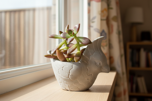 Planter Pot Bird Parrot Aussie Handmade Concrete