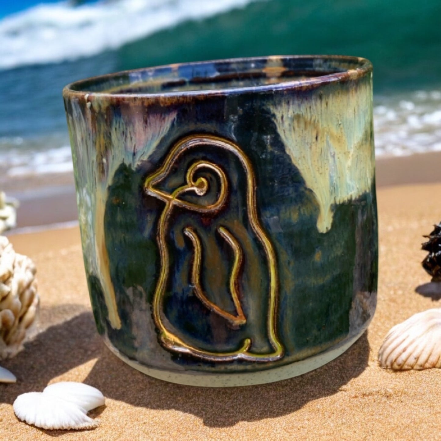 Mug Cup Penguin Pottery Ceramic Aussie Made Limited Edition