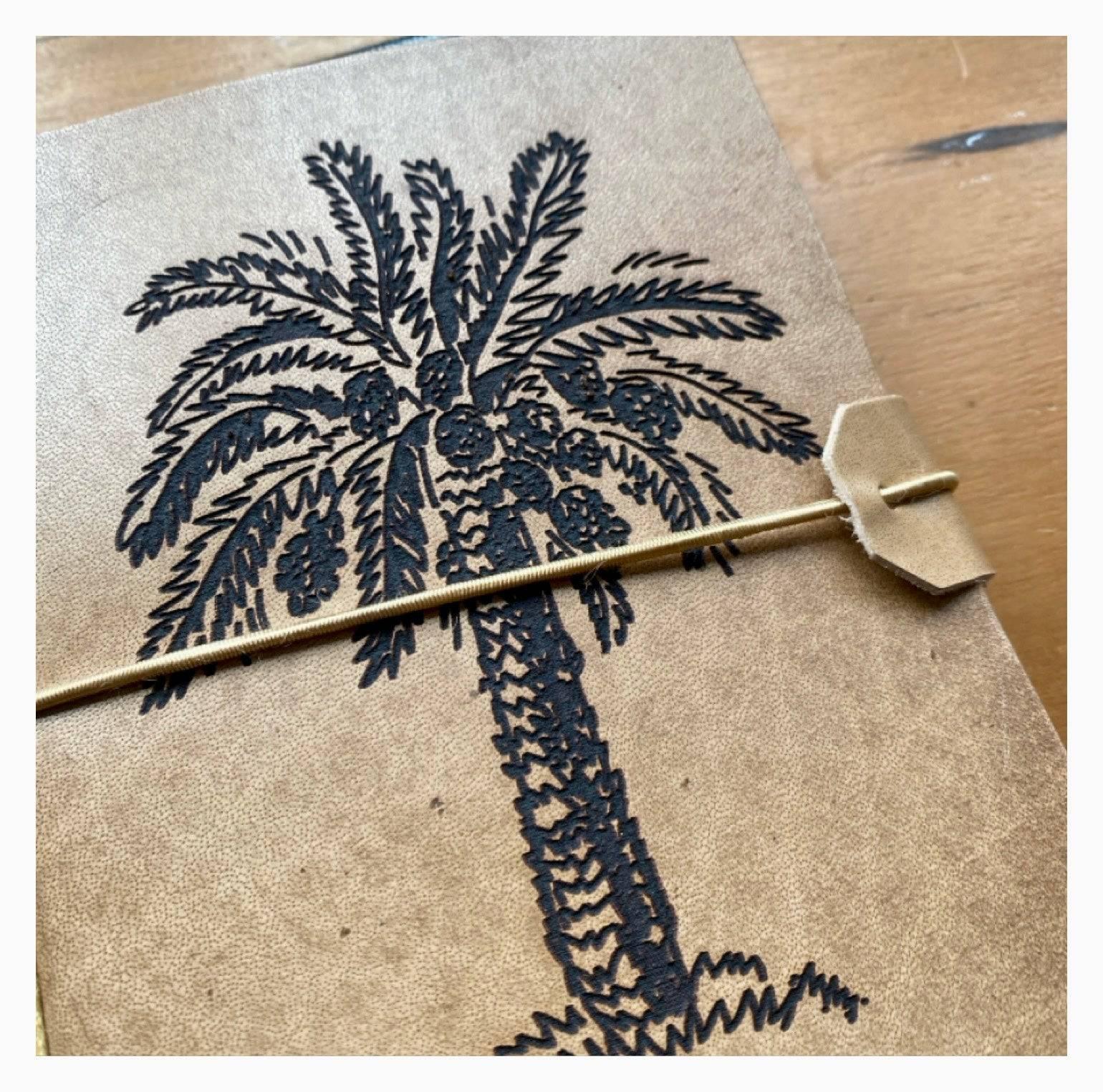 Journal Leather Diary Note Book Date Palm - The Renmy Store Homewares & Gifts 