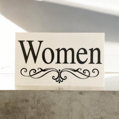 Toilet Door Women Gentlemen Vintage White Sign - The Renmy Store Homewares & Gifts 