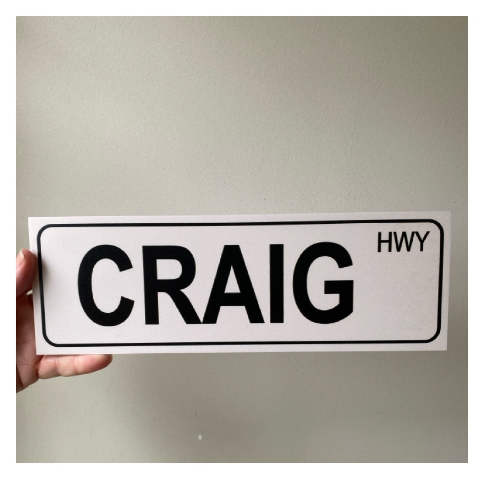 Street Grey Custom Personalised Sign - The Renmy Store Homewares & Gifts 