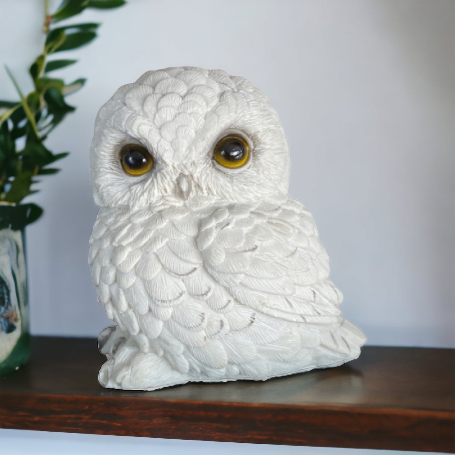 Owl Realistic Bird Ornament White