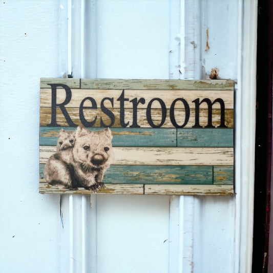Restroom Toilet Wombat Sign - The Renmy Store Homewares & Gifts 