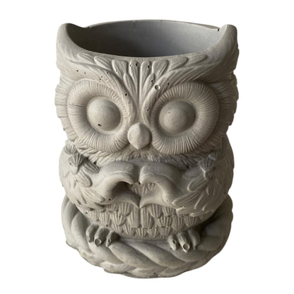 Owl Planter Pot | Handmade Concrete | Succulent Vase Pen Holder | Aussie Made