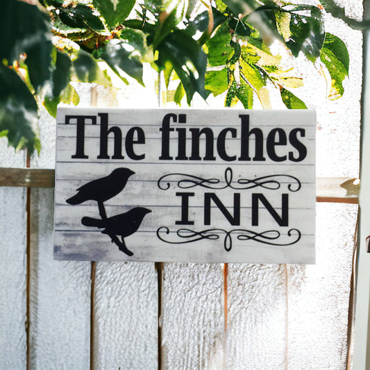 Finches Inn Finch Bird Sign - The Renmy Store Homewares & Gifts 