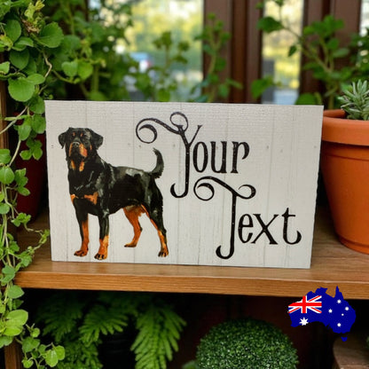 Rottweiler Dog Personalised Custom Sign