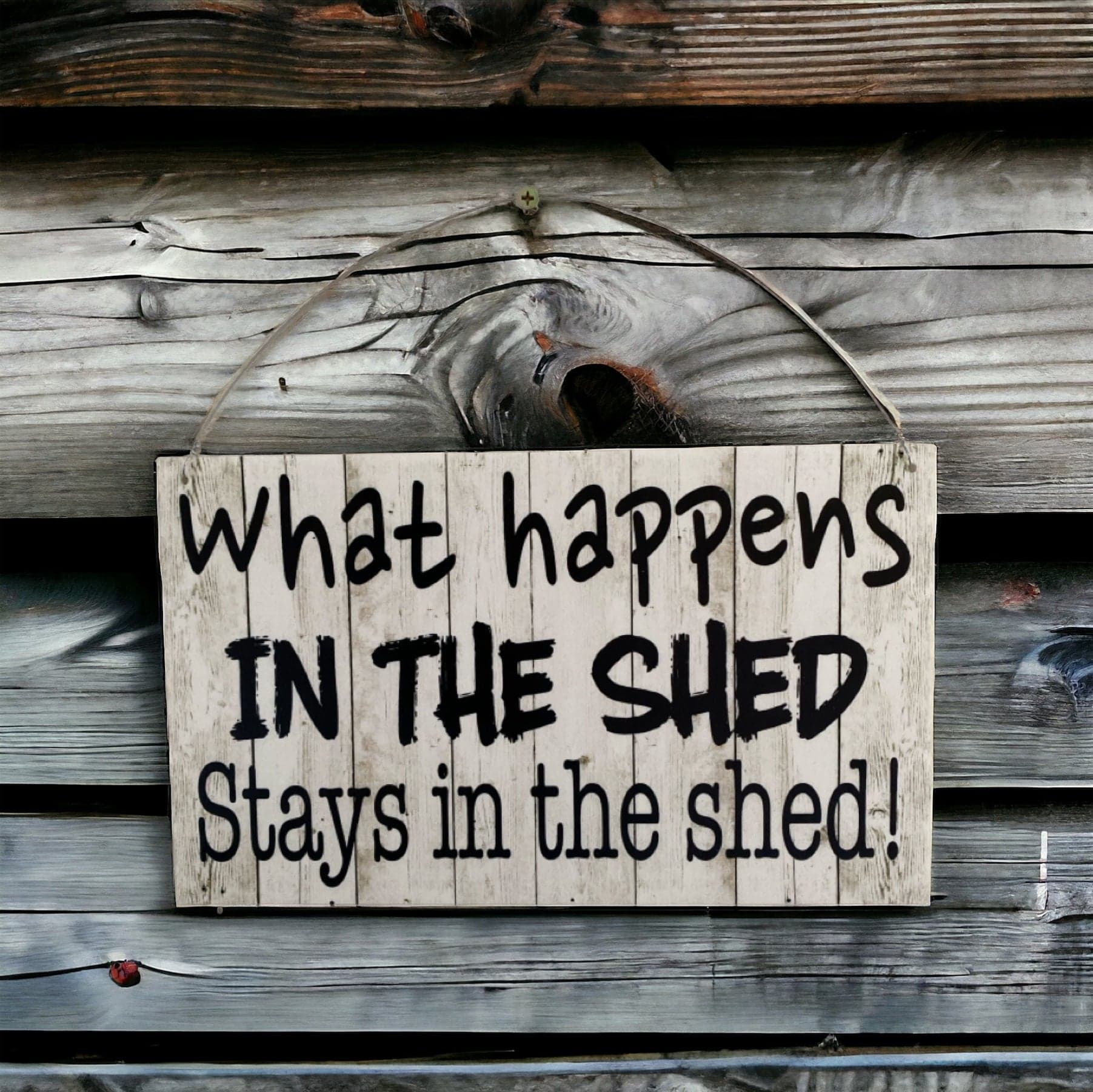 What Happens In The Shed Stays In The Shed Rustic Sign - The Renmy Store Homewares & Gifts 