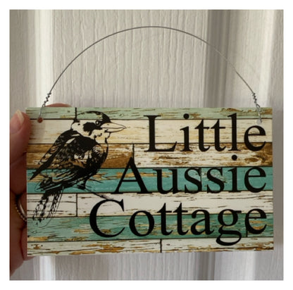 Kookaburra Bird Custom Personalised Blue Sign