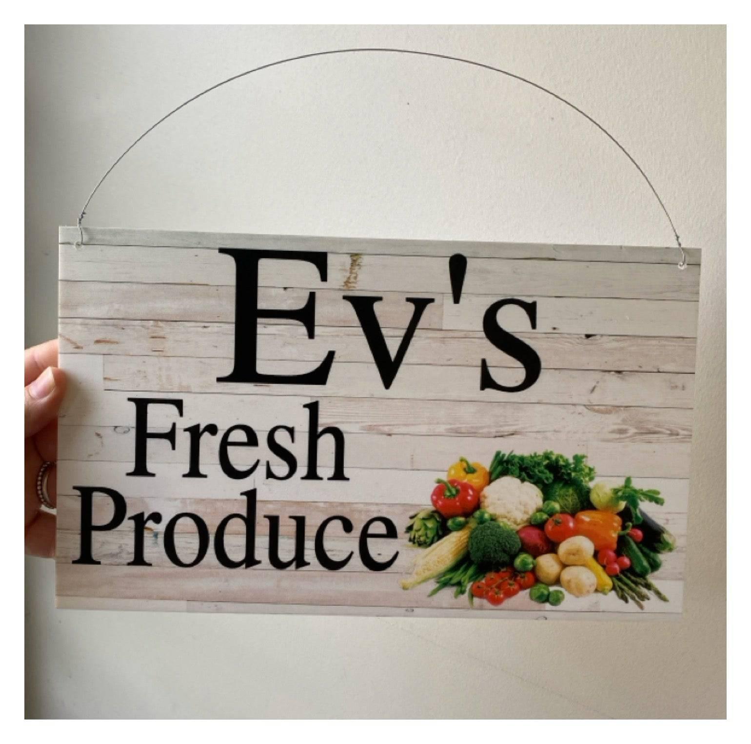 Vegetable Veggie Garden Custom Personalised Sign - The Renmy Store Homewares & Gifts 