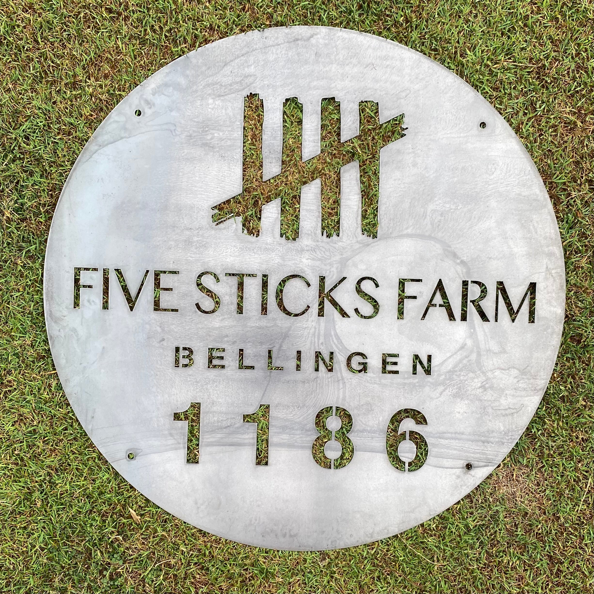 Round Custom Address Sign | Personalised Rusty Metal Aussie Made – The ...