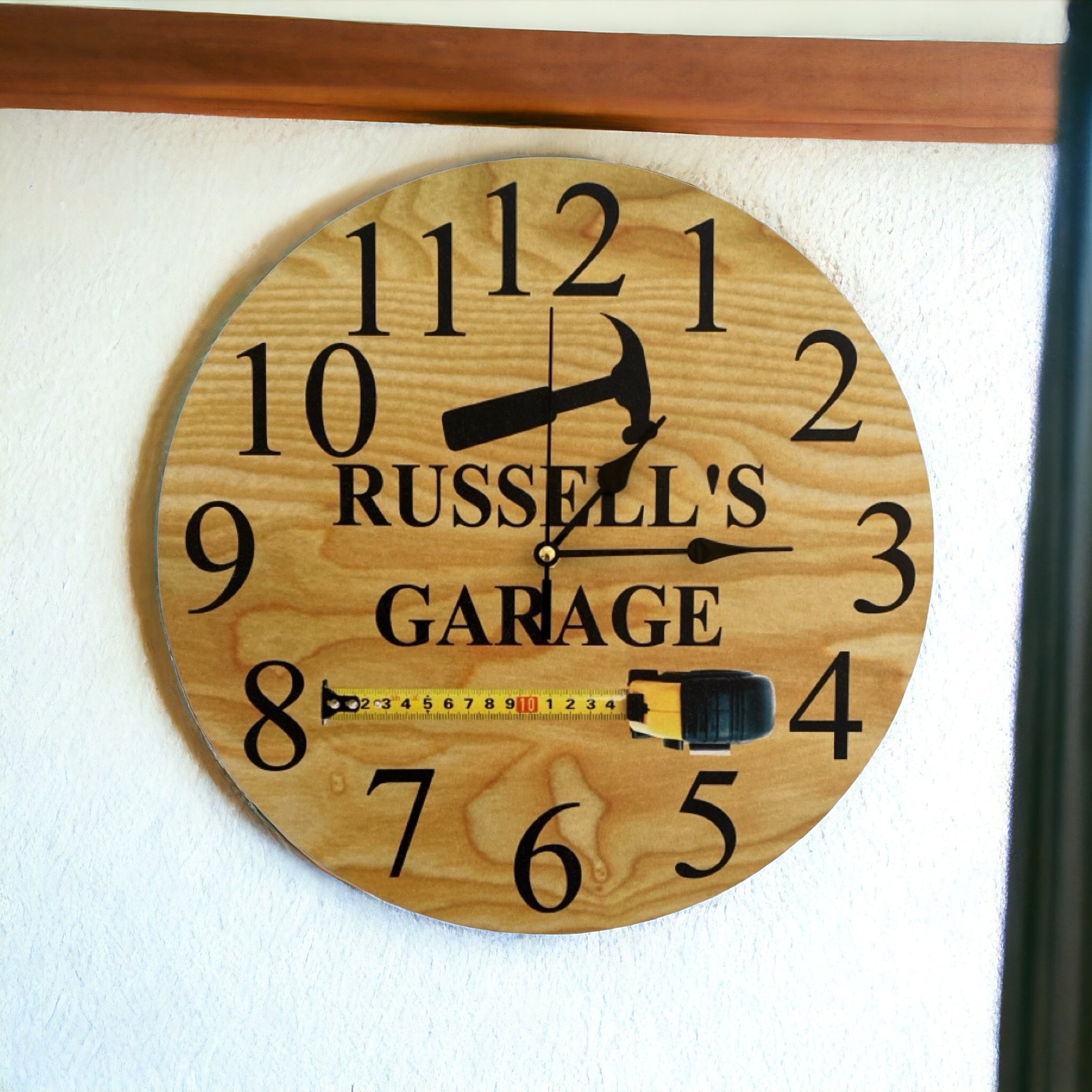 Clock Wall Garage Tool Custom Personalised Aussie Made - The Renmy Store Homewares & Gifts 