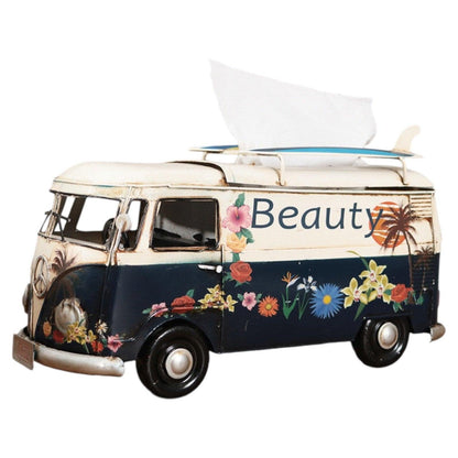 Tissue Box VW Van Coastal Beach Vibes Ornament - The Renmy Store Homewares & Gifts 