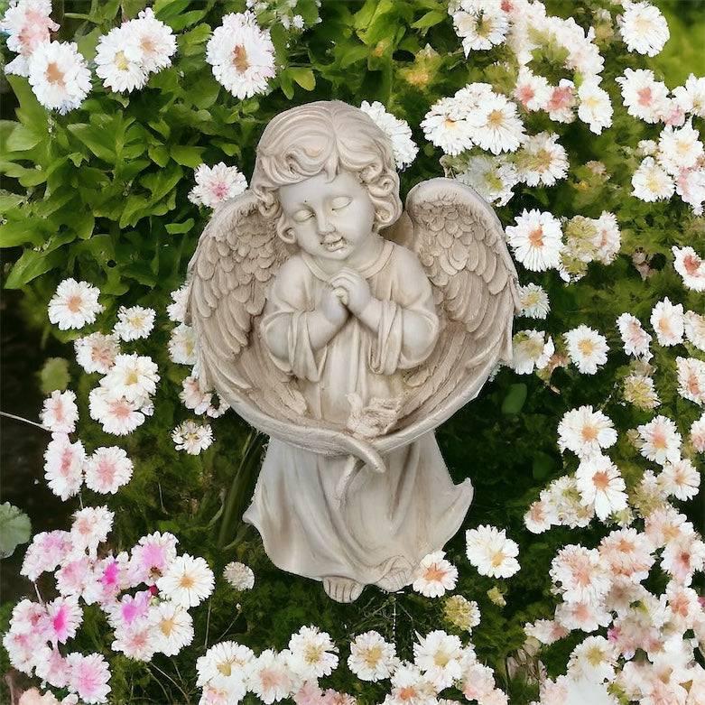 Angel with Bird Garden Ornament - The Renmy Store Homewares & Gifts 