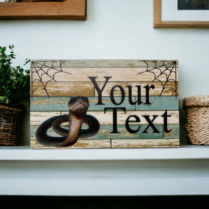 Snake Custom Personalised Blue Sign - The Renmy Store Homewares & Gifts 