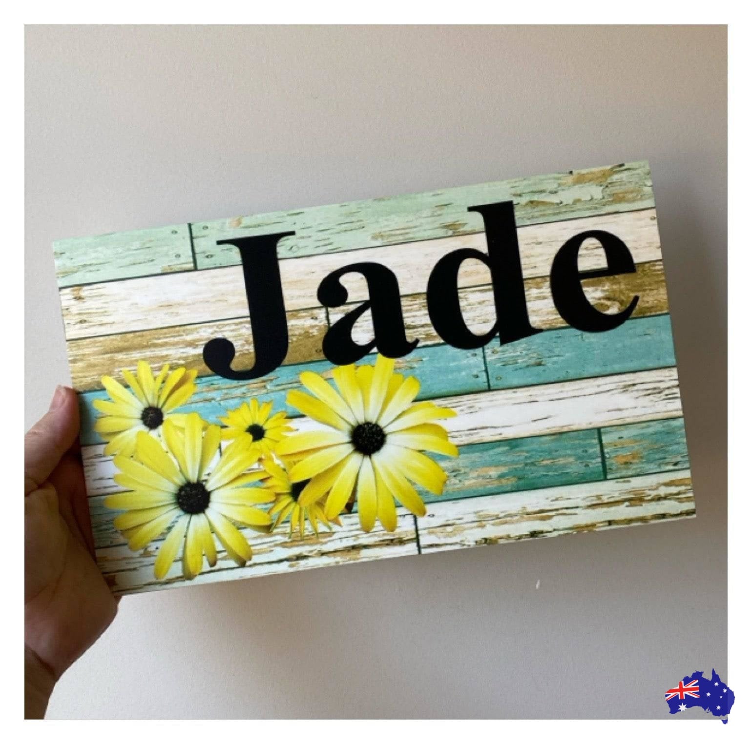 Daisy Yellow Custom Personalised Sign - The Renmy Store Homewares & Gifts 