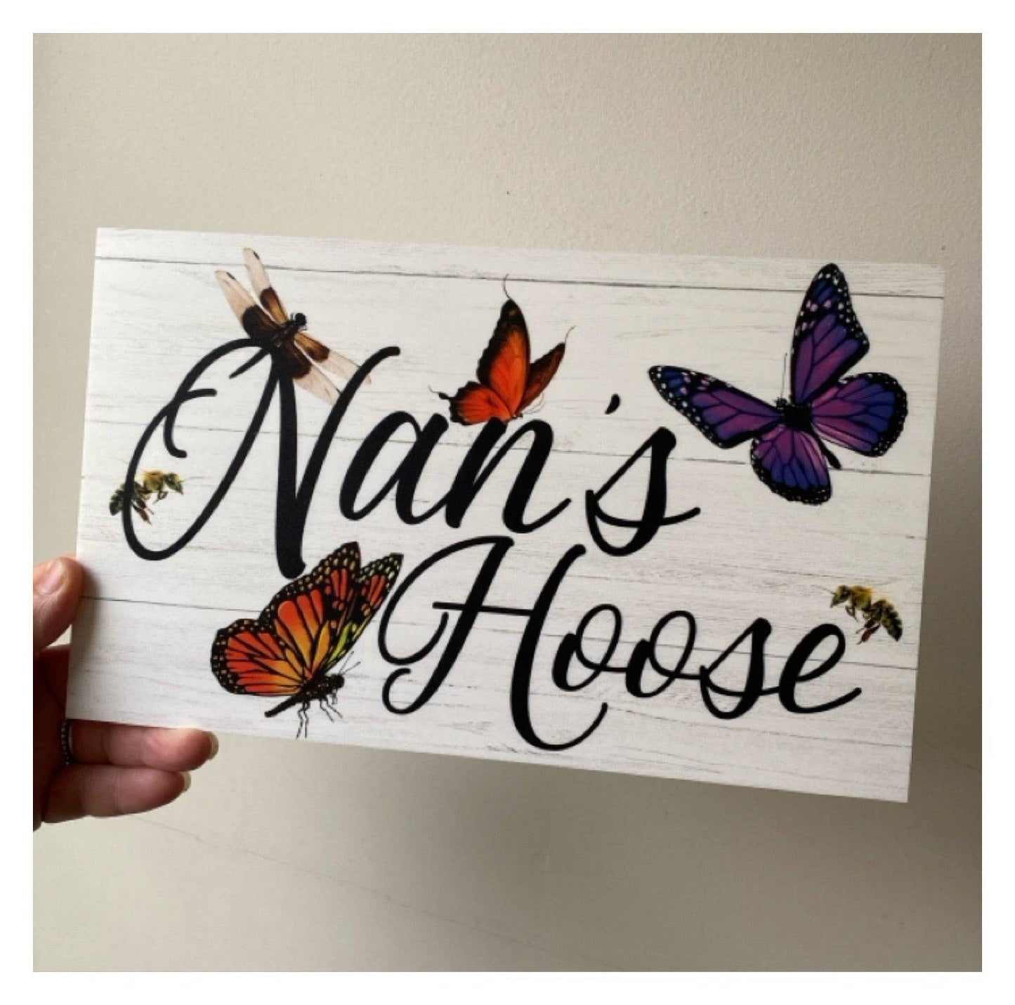 Butterfly Dragonfly Custom Personalised Palace Sign - The Renmy Store Homewares & Gifts 