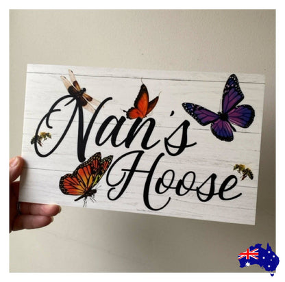 Butterfly Dragonfly Custom Personalised Palace Sign - The Renmy Store Homewares & Gifts 