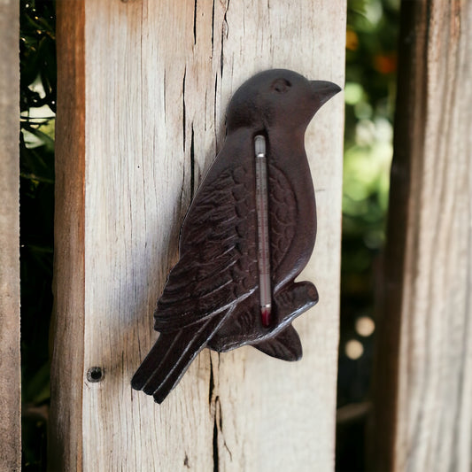 Thermometer Weather Rustic Bird - The Renmy Store Homewares & Gifts 