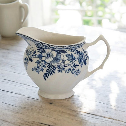 Milk Jug Floral Blue Hamptons