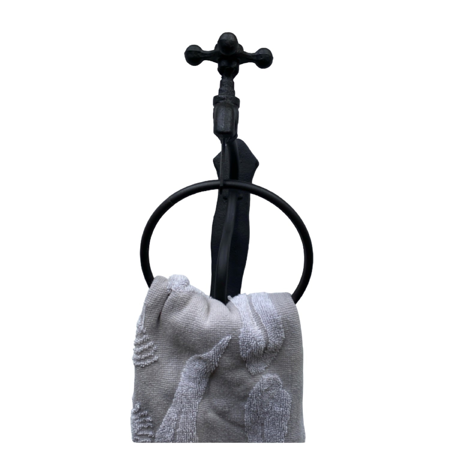 Towel Holder Rustic Bathroom Tap - The Renmy Store Homewares & Gifts 