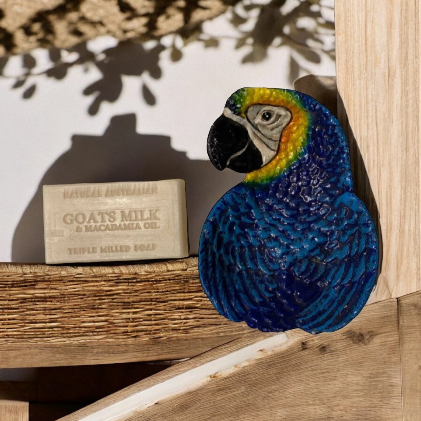 Parrot Bird Goats Milk Soap Holder Bathroom Gift Hamper - The Renmy Store Homewares & Gifts 