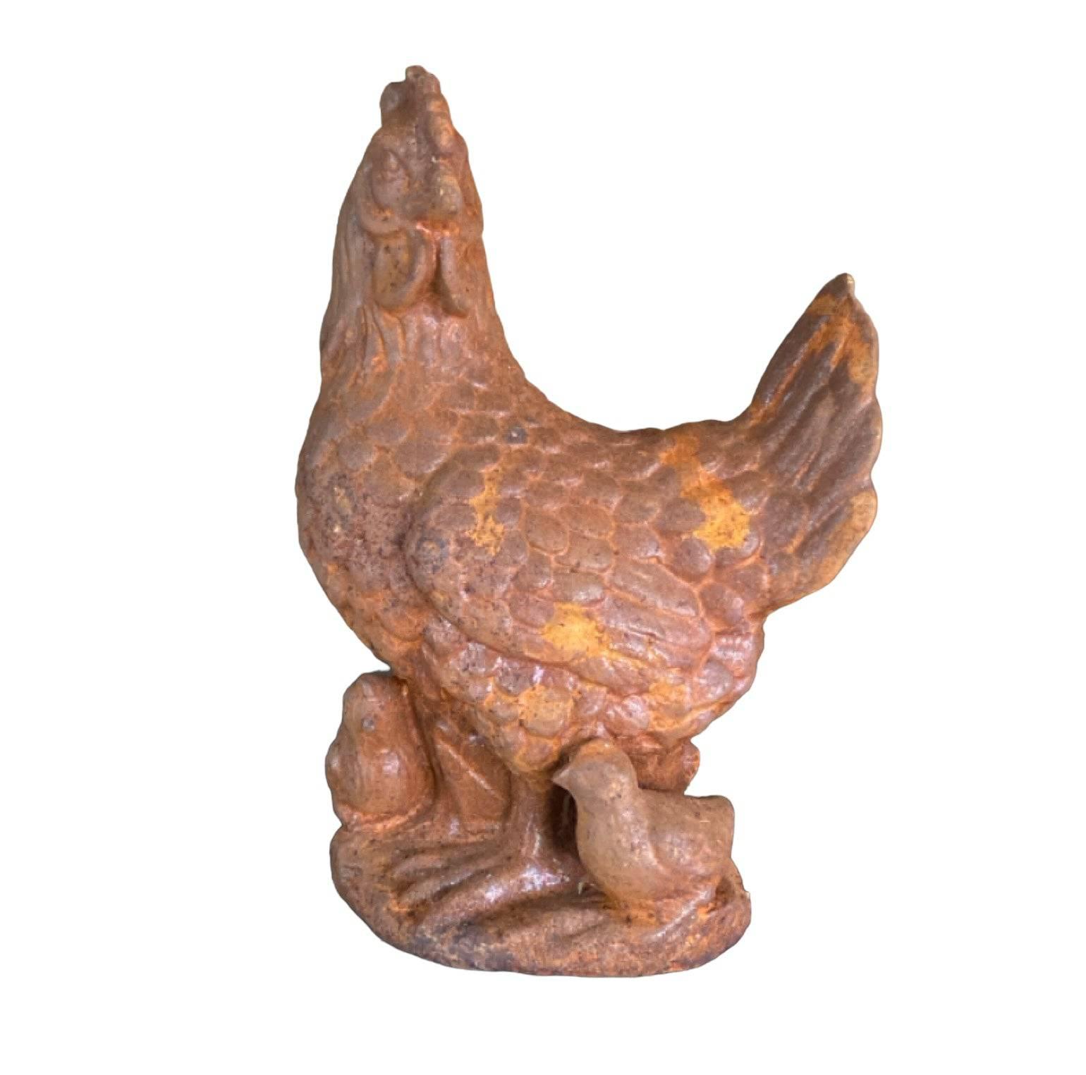 Chicken Chicks Rustic Cast Iron Garden - The Renmy Store Homewares & Gifts 