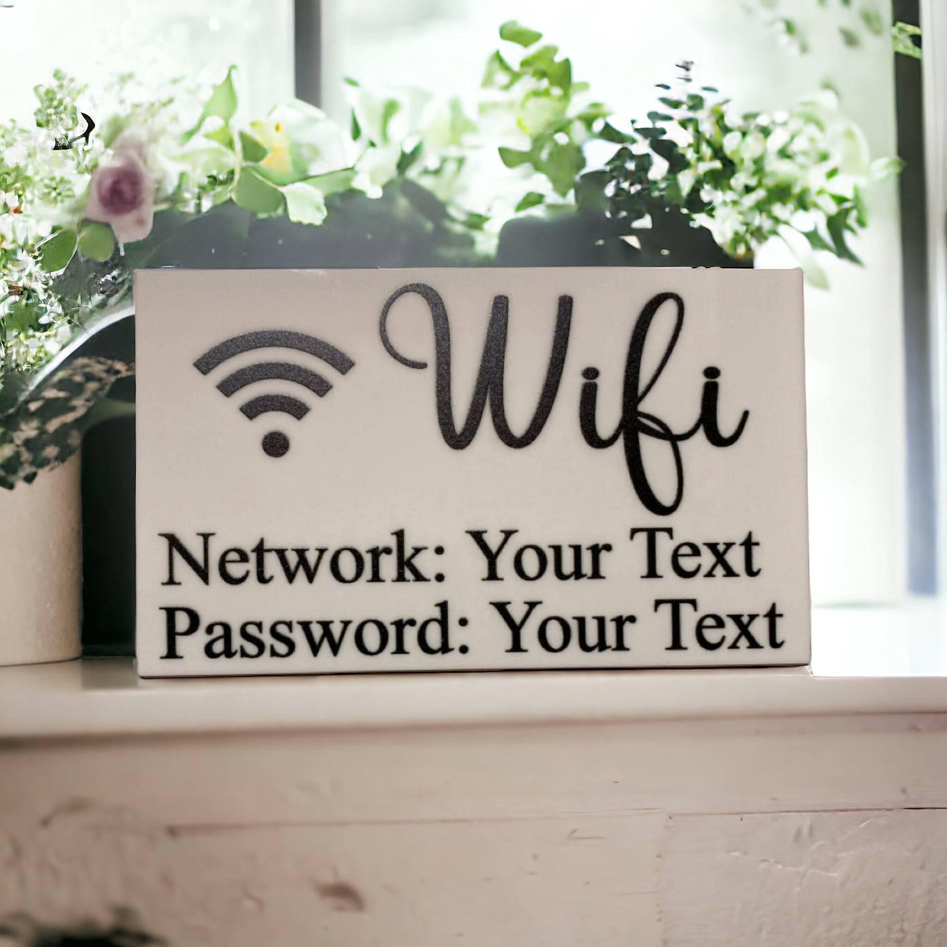 WiFi Password Network Guest Custom Personalised Sign - The Renmy Store Homewares & Gifts 