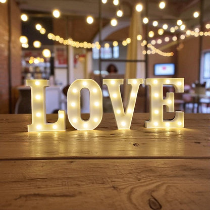 LED Light Alphabet Letter Number Decor