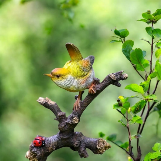 Wren Bird Yellow Ornament