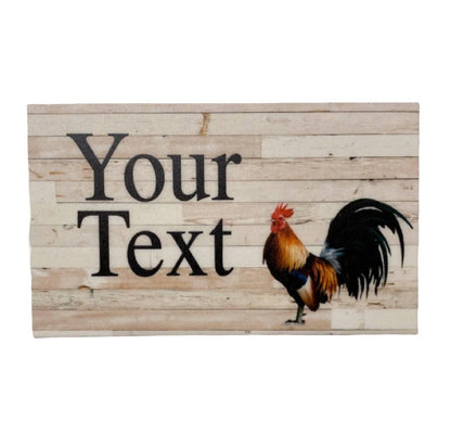 Rooster Country Style Custom Personalised Sign - The Renmy Store Homewares & Gifts 