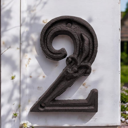 House Door Numbers French Provincial Fleur 1-10 Cast Iron