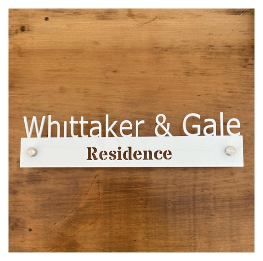 Personalised Residence Family Surname White House Custom Sign - The Renmy Store Homewares & Gifts 