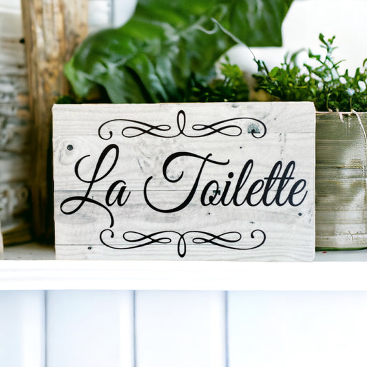 La Toilette Toilet Sign - The Renmy Store Homewares & Gifts 