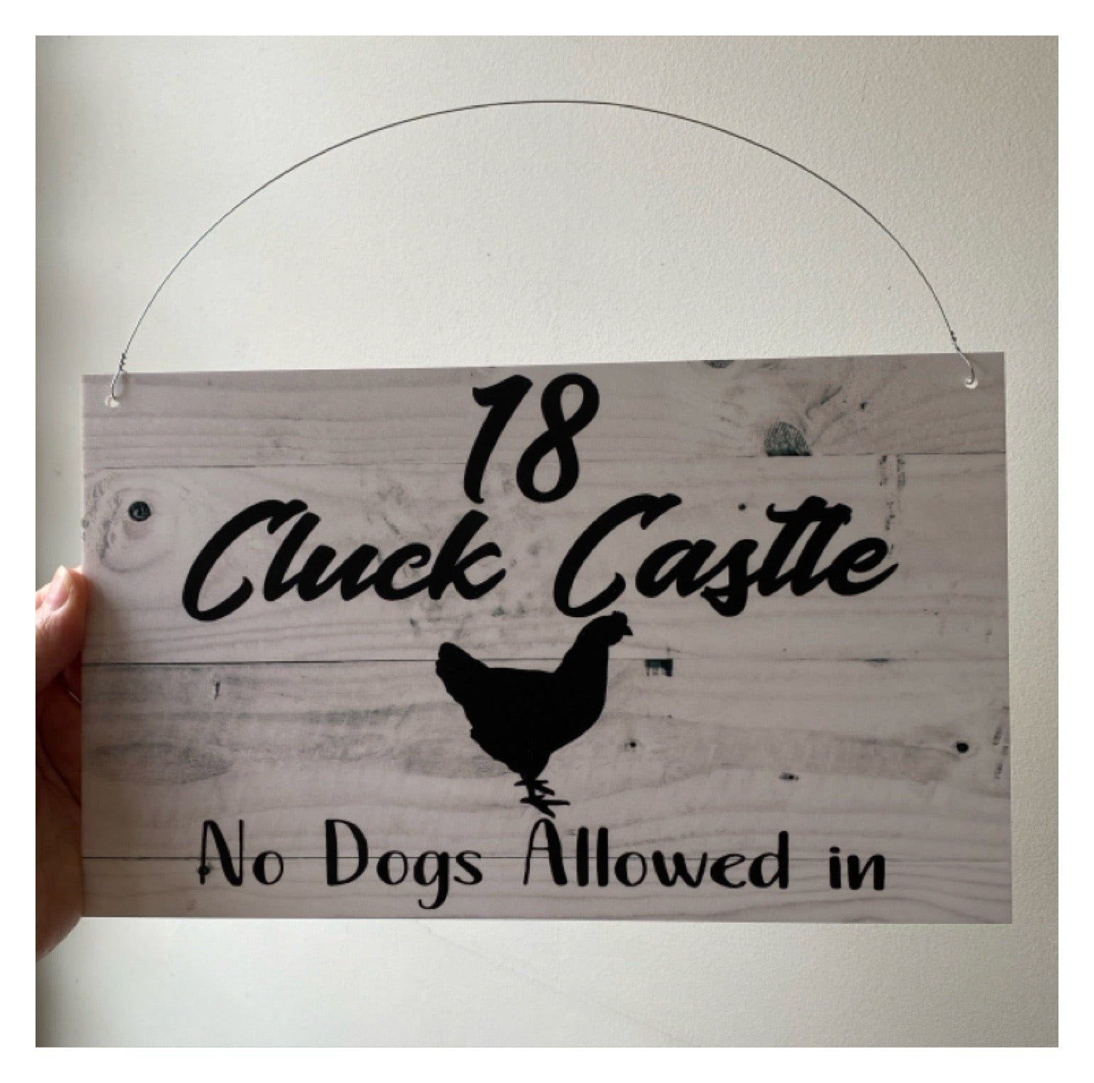 Fluffy Butt Hut Custom Personalised Chicken Sign - The Renmy Store Homewares & Gifts 