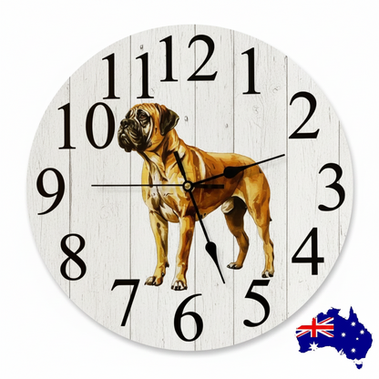 Bullmastiff Dog Wall Clock | Aussie Made 30cm 60cm