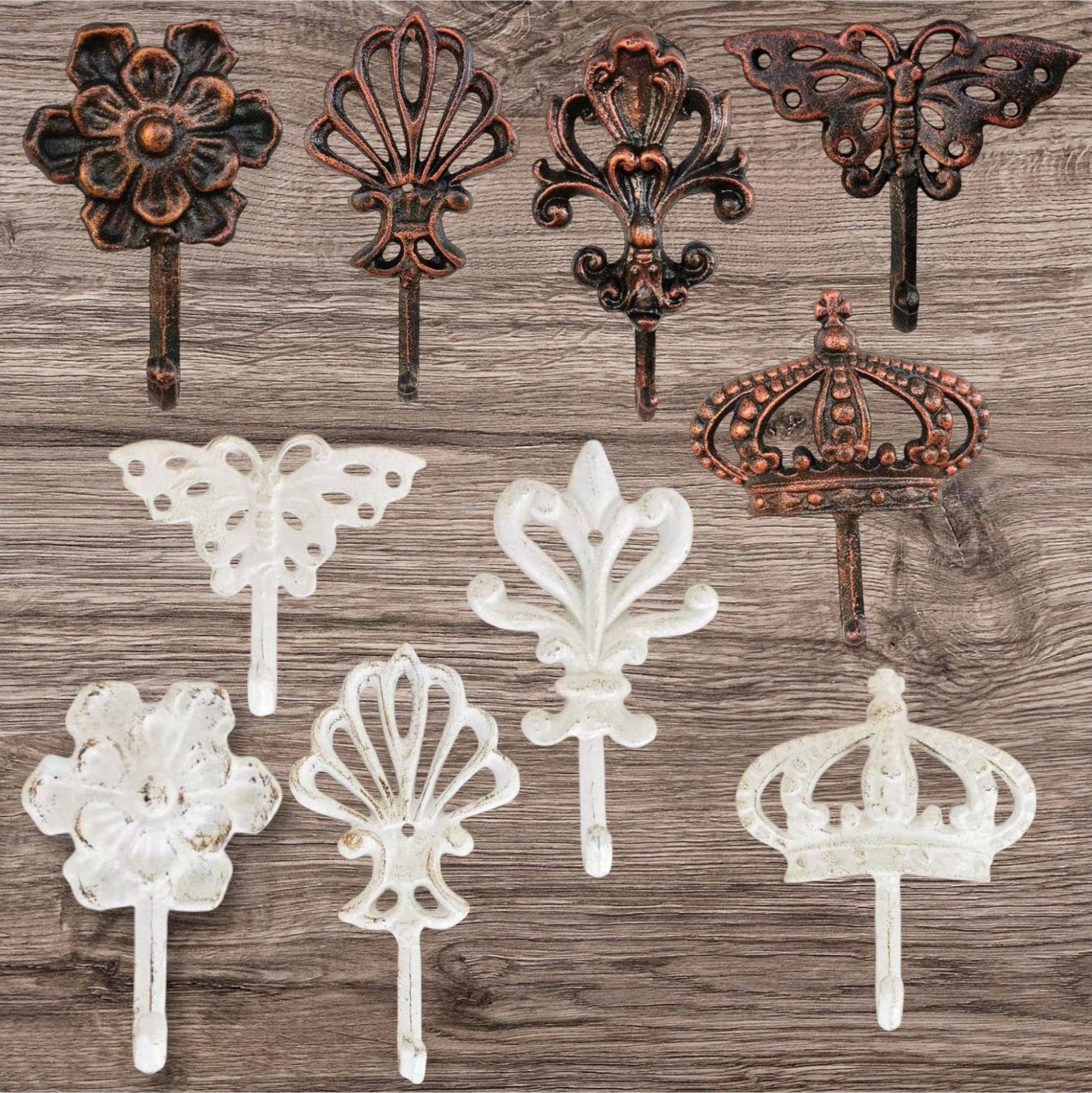 Hook Cast Iron Flower Scroll Crown - The Renmy Store Homewares & Gifts 