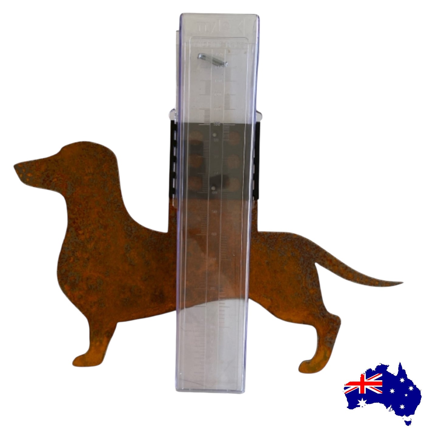 Rain Gauge Stake Wall Dachshund Dog Garden