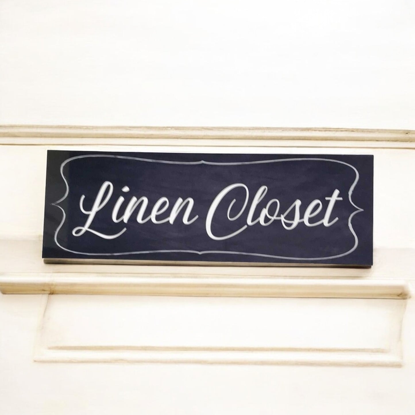 Linen Closet Door Black Sign - The Renmy Store Homewares & Gifts 