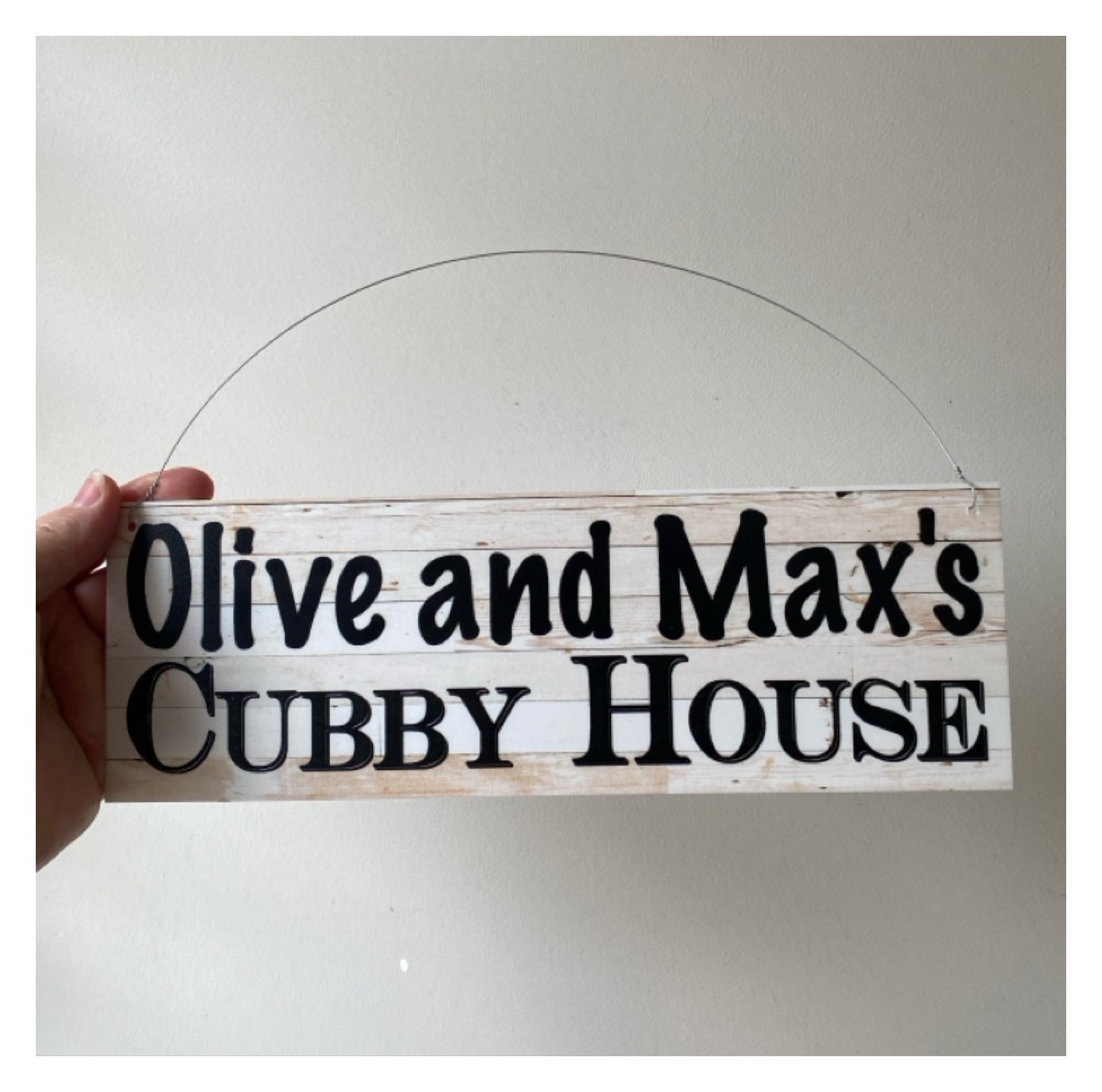 Cubby House Custom Personalised Kids Name Sign