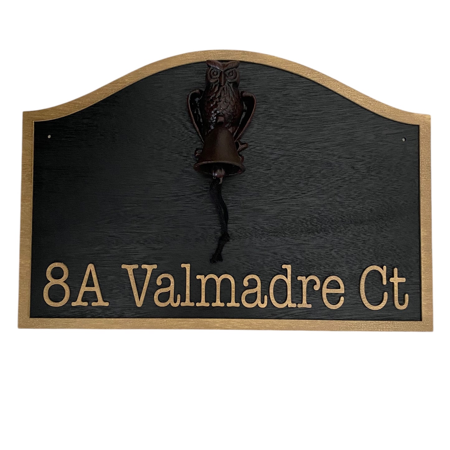 Custom Timber Street Address & House Sign | Personalised Arched Dome Sign | Aussie Made