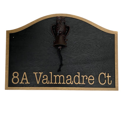 Custom Timber Street Address & House Sign | Personalised Arched Dome Sign | Aussie Made