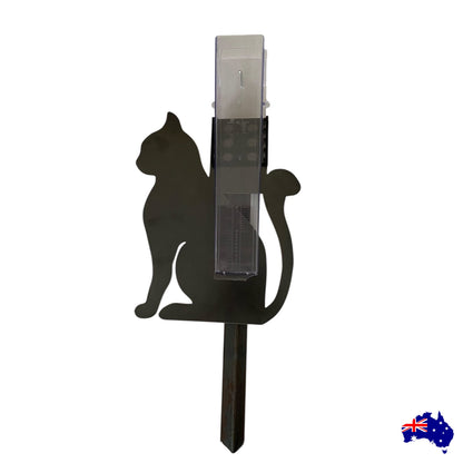 Rain Gauge Cat Kitty - Stake or Wall Mount - Aussie Made