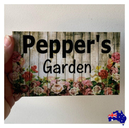 Floral Garden Rose Personalised Custom Sign