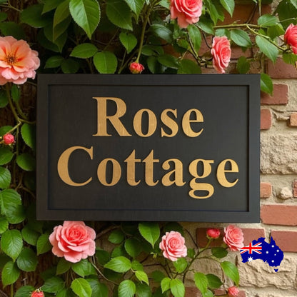 Cottage House Residence Timber Wood Custom Personalised Large Sign