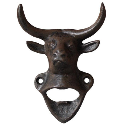 Bottle Opener Wall Mounted Iron Cow Owl Deer Lion - The Renmy Store Homewares & Gifts 