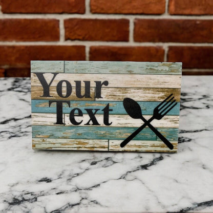 Kitchen Café Cook Chef Custom Wording Text Sign - The Renmy Store Homewares & Gifts 