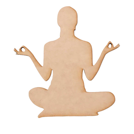 Meditate Hands Up MDF DIY Raw Cut Out Art Craft Decor - The Renmy Store Homewares & Gifts 