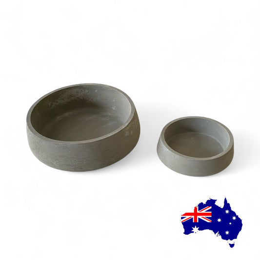Planter Pot Dish Round Aussie Handmade Concrete