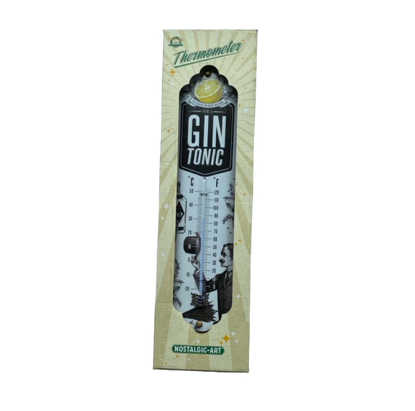 Thermometer Weather Temperature Gin & Tonic Retro - The Renmy Store Homewares & Gifts 